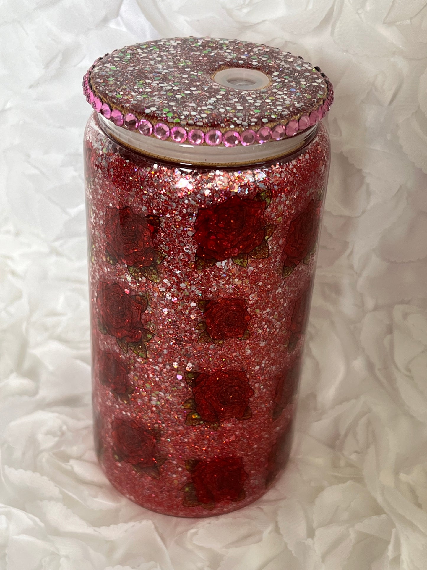 16oz Glass Snow Globe Sublimation Pareja de Cholitos