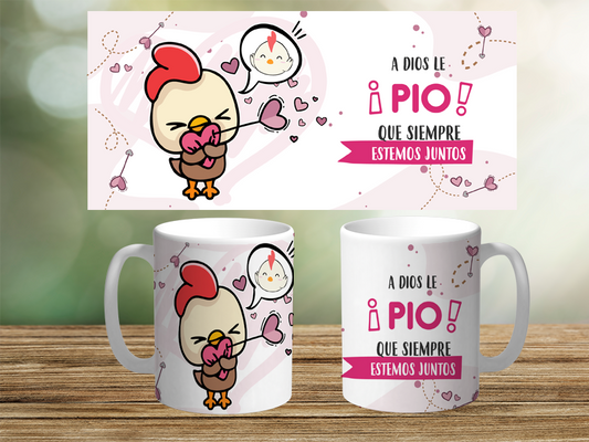 A Dios le PIO Sublimation Transfer Mug