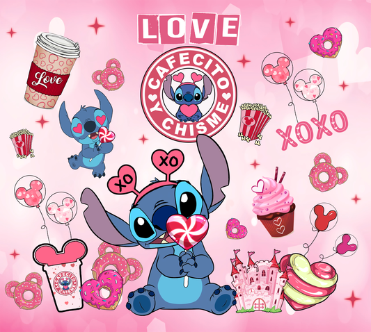 Stitch XOXO Sublimation Transfers Tumblers