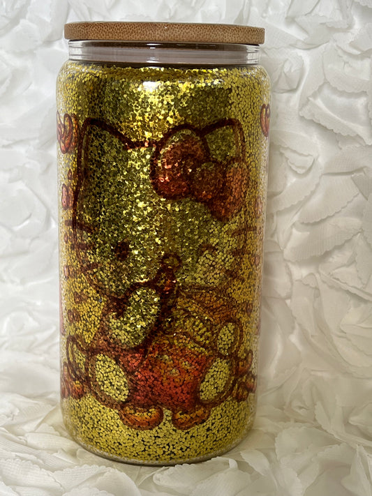 Glass Snow Globe Sublimatiuon 16oz Hello Kitty