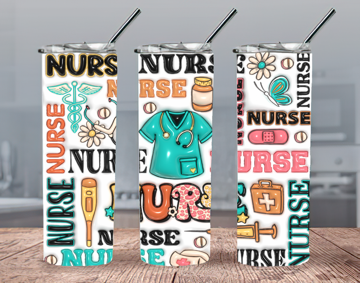 Sublimation Skinny Tumbler NURSE