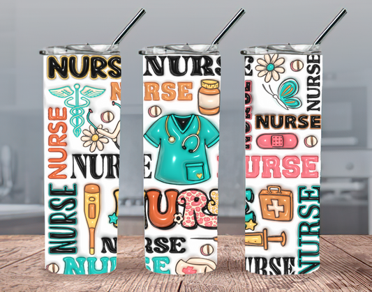 Sublimation Skinny Tumbler NURSE