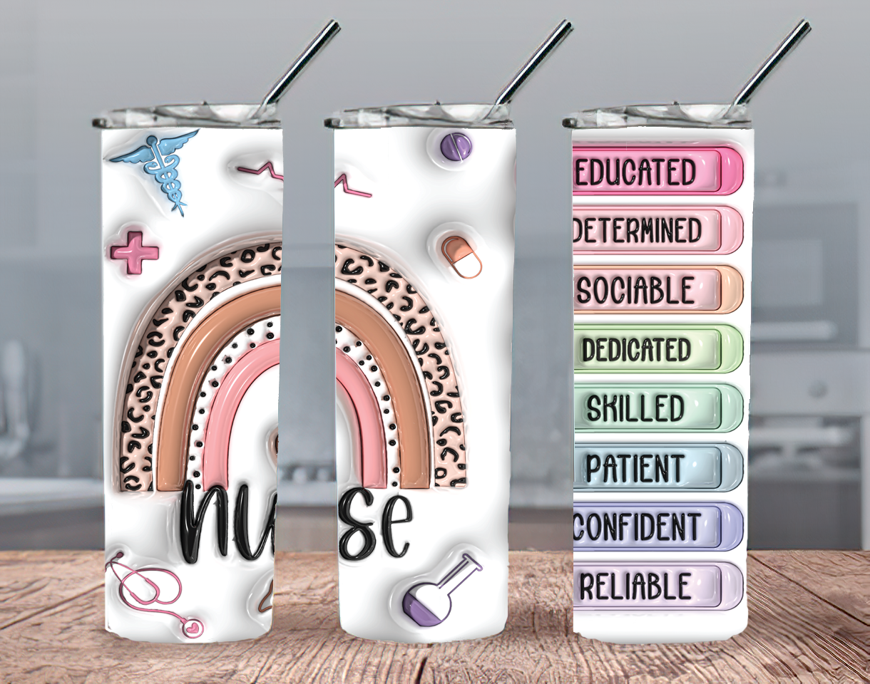 Sublimation Skinny Tumbler NURSE