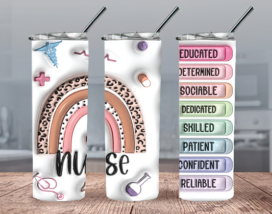 Sublimation Skinny Tumbler NURSE