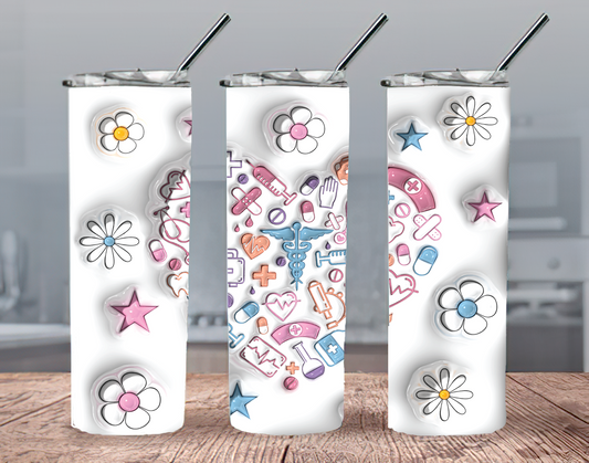 Sublimation Skinny Tumbler NURSE