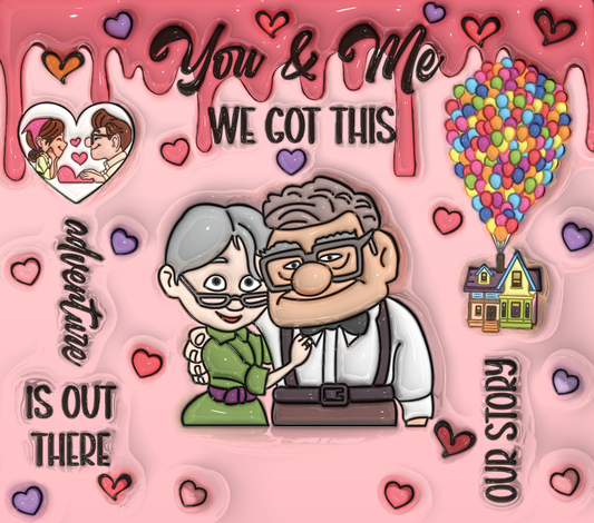 Carl and Ellie Sublimation Transfers Tumblers